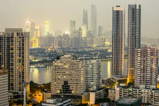 Maharashtra city skyline at dusk